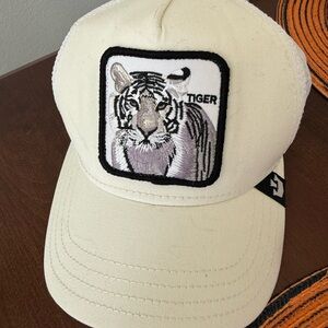 Goorin Bros Cream Cap with Tiger Patch